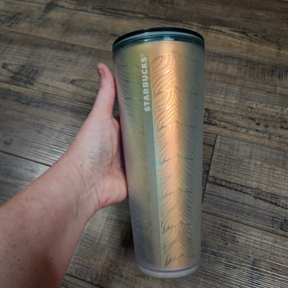 Starbucks Iridescent Pearl Venti Tumbler Cup 24pz no straw II